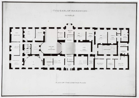 Plan Of The First Floor Of Wimpole Hall Cambridgeshire 206214