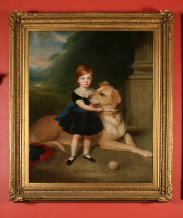 Thomas Wodehouse Legh, 2nd Baron Newton (1857-1942) as a Boy with his Favourite Mastiff, 'Lady'