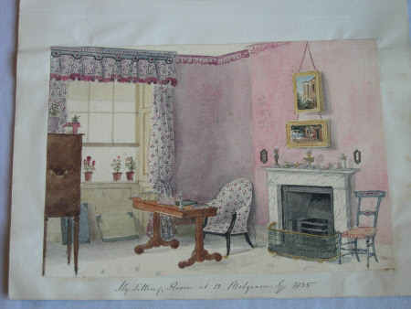 My Sitting Room at 12 Charles Street, Belgrave Square, London: 1835