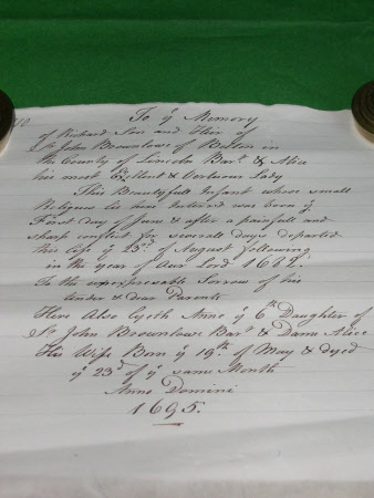 Memorial text
