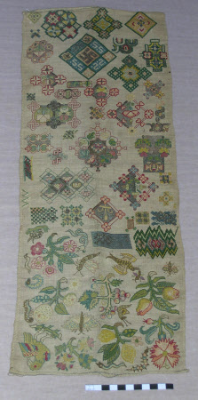 Sampler,  Sprays of Flowers, Lemons and Insects