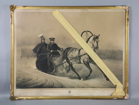 Tsar Alexander II, Tsar of Russia (1818-1881) in a Sleigh