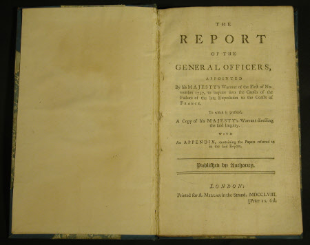 The Report of the General Officers, appointed by his Majesty's Warrant of the First of November ...