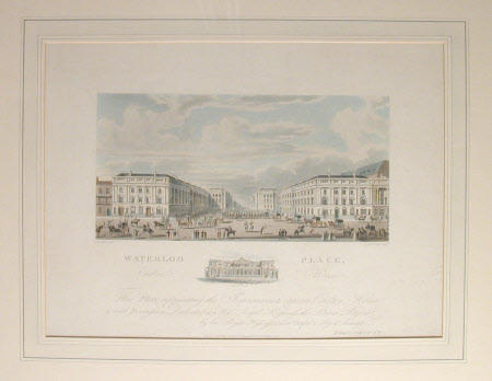 Waterloo Place, Carlton House, London (after Augustus Charles Pugin)