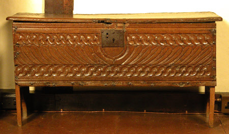 Boarded coffer