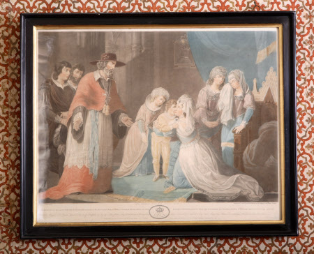 Elizabeth Woodville, Queen Dowager of Edward IV delivering up her son Prince Richard, Duke of York ...