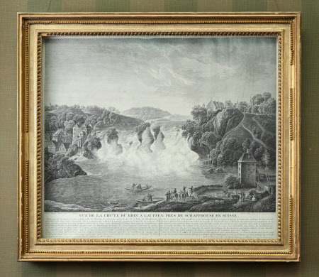 View of the village of Lauffen on the banks of the Rhine Falls ('Vue de la Chute du Rhin') (after ...