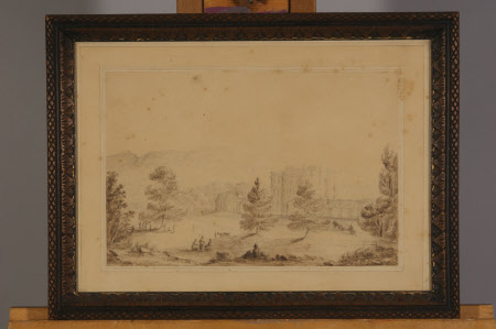 Landscape with the facade of Florence Court, County Fermanagh, from White Walk