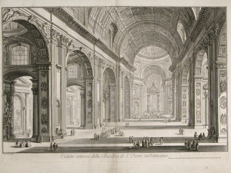 Interior of the Basilica of St Peter's, Rome  