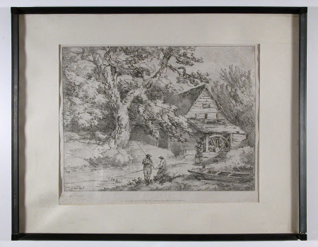 A Landscape with a Mill and two Anglers
