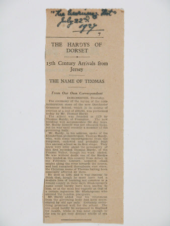 Newspaper cutting