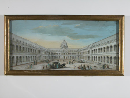 Vue de la grande cour de l'hôtel royal des Invalides