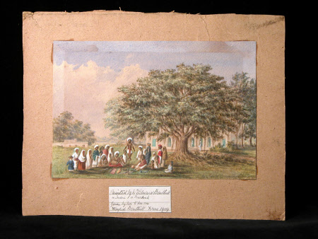 Indian Scene with Figures by a Tree.