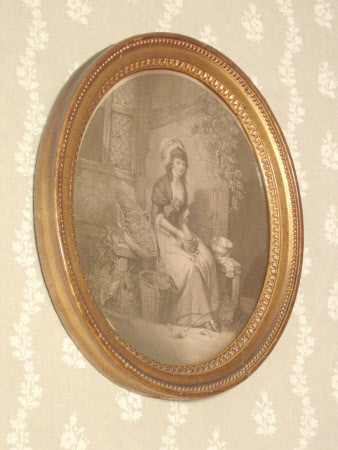 A Cottage Girl Shelling Peas (after William Redmore Bigg)