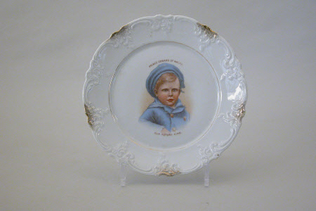 Plate commemorating Edward, Prince of Wales, later King Edward VIII, later Duke of Windsor ...