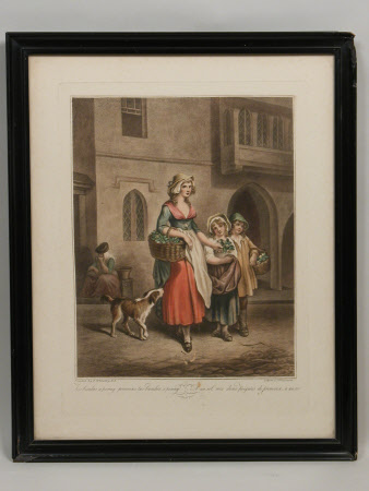 Antique Print popular - Cries of London- Gingerbread-Francis Wheatley - Vendramini-1820