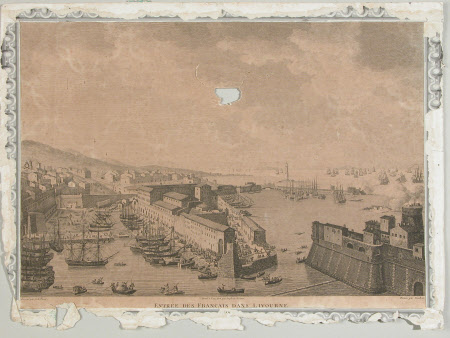 French ships entering Livorno Harbour (after Carle Vernet) 