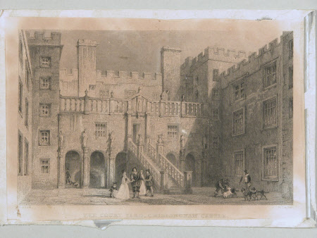 The Couryard, Chillingham castle (after Thomas Allom)