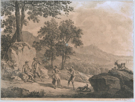 Landscape with dancers 