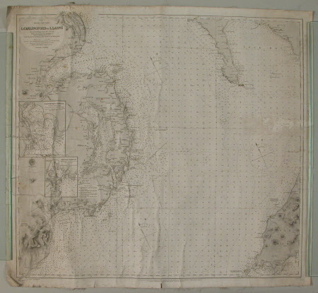 Nautical map/chart of the North-West part of the Irish Channel (Lough Carlingford to Lough Larne ...