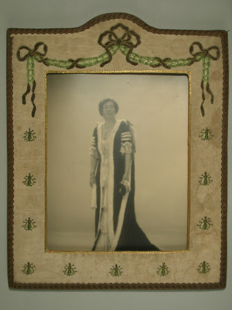 Agnes Elizabeth Hamilton, Viscountess Bagnor (c.1878-1972)  in coronation robes