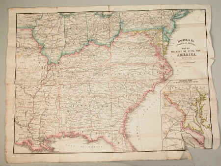 Map of the seat of the Civil War in America, October 1862