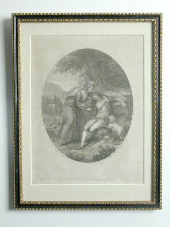 A) Shepherd and shepherdess  (after Sir William Beechey).1784, b) The Death of Clorinda (after ...