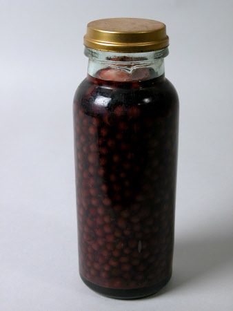 Jar of blackcurrants
