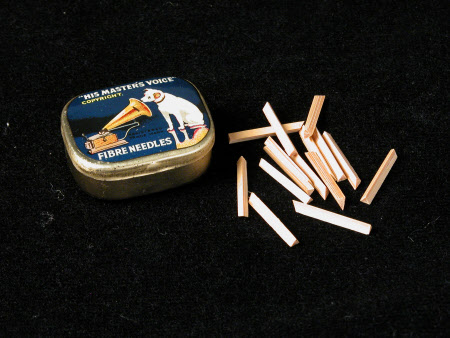 Gramophone needle box