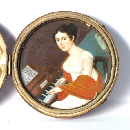 An Unknown Young Lady Playing the Piano