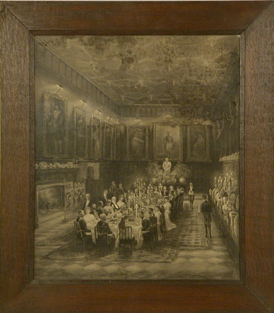 An Irish Banquet in the Great Hall, Knole, Kent, May 1904.