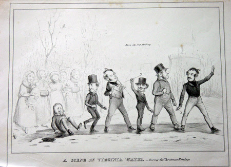 A scene on Virginia Water during the Christmas Holidays - Keep the Pot Boiling