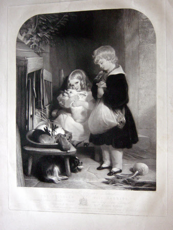 Allen Alexander Bathurst, later 6th Earl Bathurst (1832-1892) and his sister Lady Mary Selina ...
