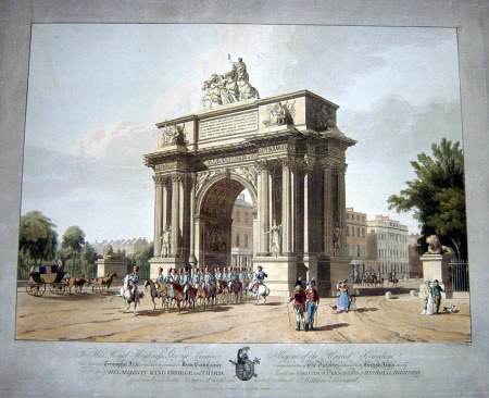Design for a proposed Triumphal Arch, Hyde Park Corner, London (after W. Kinnard (fl.1807-1828)
