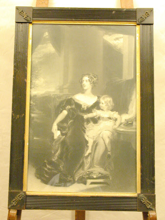 Lady Harriet Elizabeth Georgiana Howard, Duchess of Sutherland (1806 – 1868) and her daughter Lady ...