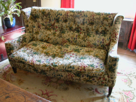 Wing-back sofa