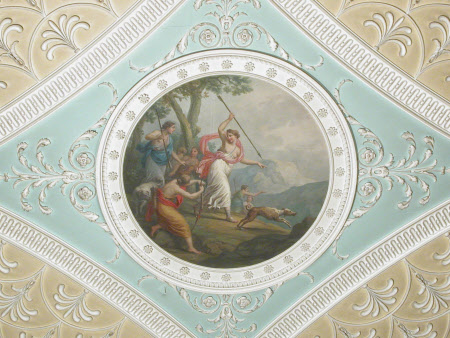 A Series of Five Decorative Medallions painted on the Robert Adam Ceiling