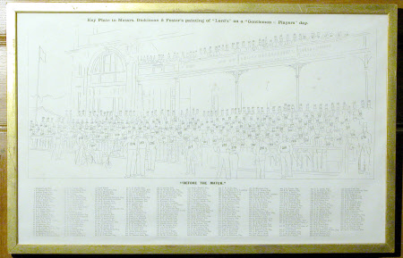 Key to names: Before the Match: Lord's Cricket Ground on a Gentlemen versus Players day