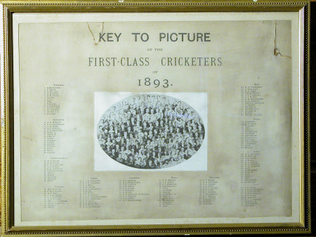 Key to the names: First Class Cricketers of 1893