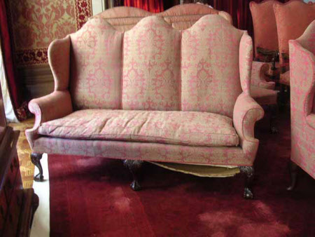 Wing-back sofa