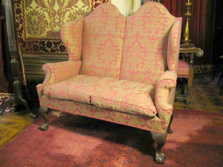 Wing-back sofa