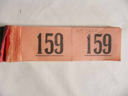Cloakroom ticket book