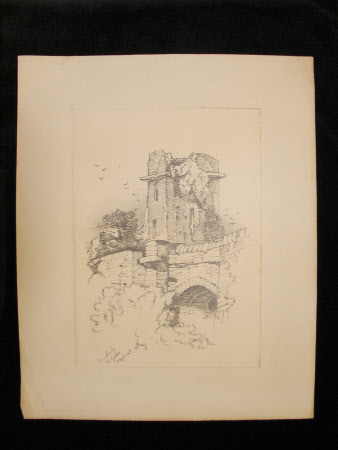 Stone wall and gatehouse, Pembroke