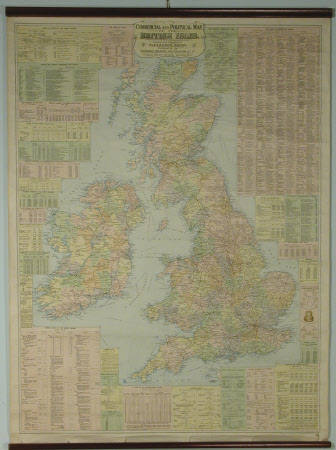 Map of England and Wales showing Geographical Counties and Boroughs, All Railways and Steamship ...