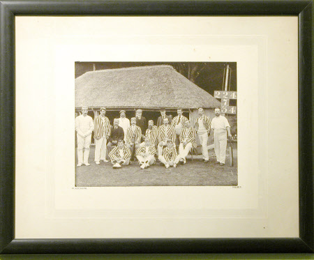 A group of cricketers including Thomas Charles Agar-Robartes, 6th Viscount Clifden (1844-1930) and ...