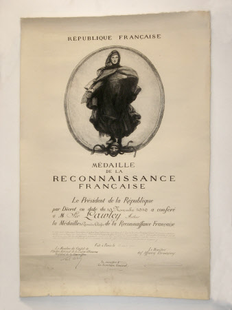 Award certificate