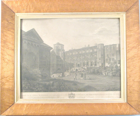 Secondes Vue du Chateau de Heidelberg dans l'Interior de la Cour - Courtyard of Heidelberg Castle ...