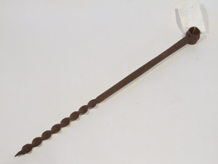A collection of five auger bits.