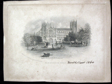 North View of Westminster Abbey, London: 1860
