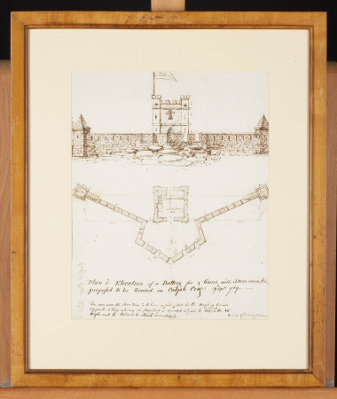Plan & elevation of a Battery-original plan for Codger Fort